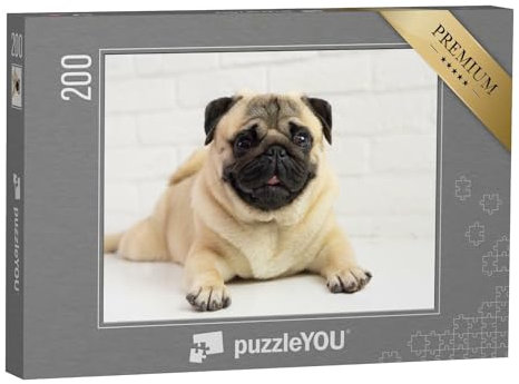 puzzleYOU: Puzzle 200 Teile „Lustiger Kleiner Mops“ – aus der Puzzle-Kollektion Mops