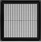 250x250mm Rejilla de Ventilación - Plástico, Negro