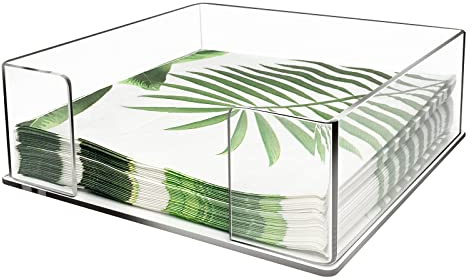 Square Acrylic Napkin Holder for Table Clear Servilletero for Paper Napkin