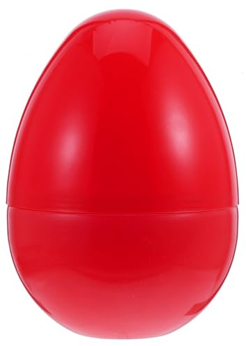 jojofuny Simulation Osterei Aufbewahrungsbox Leere Ostereier Rot Kunststoff Eierform Ornament Riesige befüllbare Ostereier Pastelleier für Ostereiersuche, Osterthema Party Favor