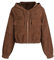 ZAFUL Damen Jacke Herbst Vintage College Cordjacke Langarm Kapuze Kurze Coat Ubergangsjacke mit Taschen