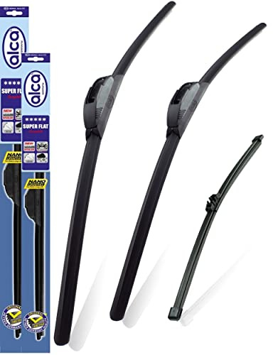 alca Germany Fits Kia Niro 2016-2022 Set of 3 Windscreen Wiper Blades Super Flat Front Rear 2616H 12x3 ASF2616H12x3