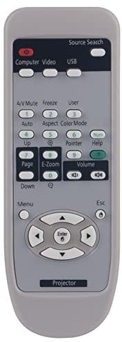 ALLIMITY 1515068 Remote Control Replace fit for Epson Projector EB-W10 EBS7 EBS8 EBW7 EBW8 S7 EBX7 EBX8 EX31 EX3200 EX5200 EX7200 POWERLITE1220 POWERLITES9 RT1515068 V11H328020 VS200