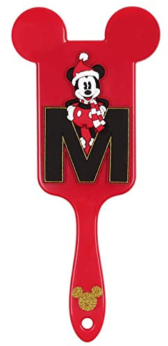 Mickey Mouse Plastic Christmas Big Dark Pink Hairbrush