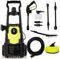 Electric Pressure Washer, Car Power Washer Portable Patio Cleaner with brush, Turbo Nozzle, Adjustable Nozzle Accessories for Patio Garden Car Yard Driveways (1650W)