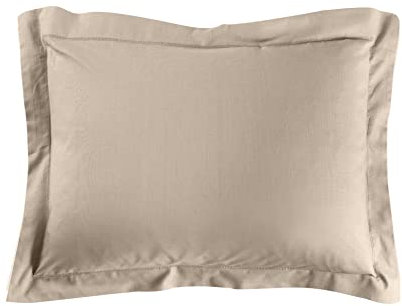 douceur d'intérieur, Taie d'Oreiller (50 x 70 cm) Lina Sable, 100% Coton