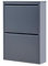 gowoll Schuhschrank Schmal Schuhregal Metall Hoch Schuhkipper mit Magnetische Abdeckung Metall Montiert Schuhregal Schmal und Wandmontage (Anthrazit, 2 Klappen)