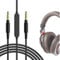 GEEKRIA Audio Cable with Mic Compatible with ATH-M50xBT2/M20xBT/SR5 Headphones, 1/8 (3.5mm) to 3.5mm Replacement Stereo Cord with Inline Microphone (5.6 ft/1.7 m)