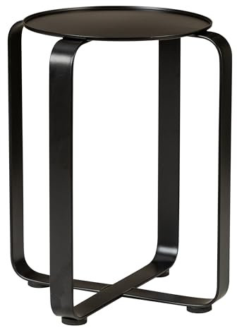 Scheurich Avignon 27, Pflanzenständer/Blumenständer/Blumentopfständer/Postament aus Metall Farbe: Satin Black, 23,2 cm Durchmesser, 27,3 cm hoch, 14,9 l Vol.