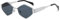Long Keeper Sonnenbrille Hexagonal Damen Herren Mode Polygon Sonnenbrille Damen Vintage Sechseckige Sonnenbrille Gold Metallrahmen UV400, 56MM