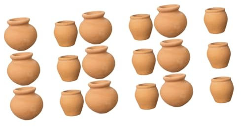 SUPVOX 18piezas Macetas De Barro Miniaturas para Plantas Suculentas Diseño Elegante y Minimalista para Espacios Pequeños como Escritorios y Estanterías para Cultivar Diversas Plantas