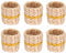sourcing map Rattan-Serviettenringe, handgefertigt, gewebter Serviettenring, rund, Serviettenhalter, Rohrkolbengras für Party, Festival, Dekoration, Esstische, Familienfeiern, Braun / Schwarz (5,1 x