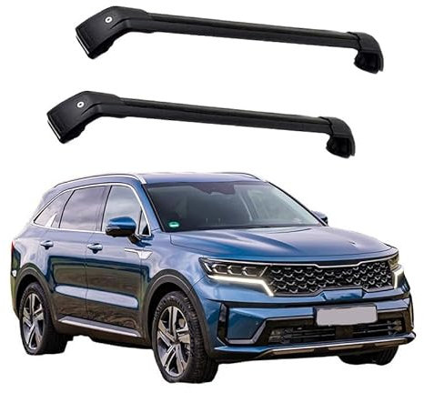 DPBXQ 2 Stück Aluminium Dachträger für KIA Sorento 2020+,DACHTRÄGER AUS Aluminium Fahrradträger Dachboxen Dachgepäckablage,1