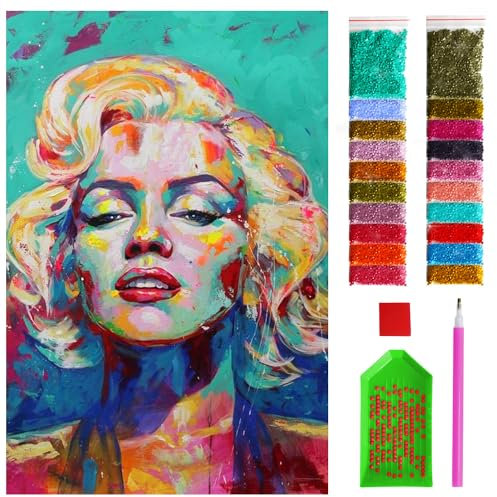 ARTULIO Diamond Painting Set - Schöne Frau in Aquarell gemalt - 40x60 cm - Groß XXL - 5D Diamant Painting Bilder DIY, Diamond Painting Erwachsene
