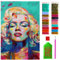 ARTULIO Diamond Painting Set - Schöne Frau in Aquarell gemalt - 40x60 cm - Groß XXL - 5D Diamant Painting Bilder DIY, Diamond Painting Erwachsene