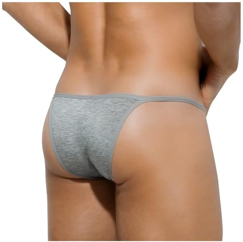 Casey Kevin Herren String Hüftbedeckend Niedrige Taille Slips Atmungsaktiv | Männer Sexy Unterwäsche Baumwolle G-Stringhose
