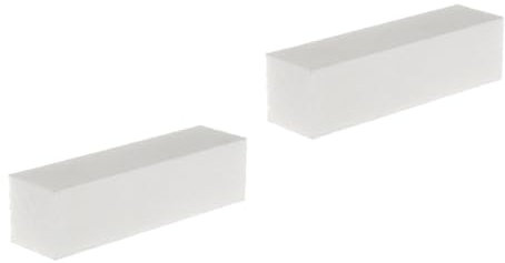Gogogmee 20piezas Limas De Esponja Para Uñas Bloques De Pulido y Lijado Para Manicura y Pedicura y Lavables Color Blanco Profesional y Casa
