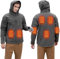 2024 Sale Beheizbare Hoodie Damen Beheizbare Pullover Herren Damen Langarm Baumwolle Beheizte Kapuzenpullover USB Elektrisch Beheizbare Sweatershirt mit Kapuze Erwachsene Bluse Tops Mantel mit Heizung