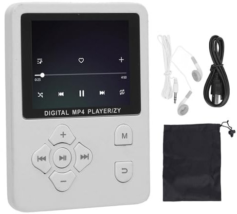 MP3-Player für Kinder, tragbarer Bluetooth-Musikplayer, physische Tasten, Foto, Video, FM-Radio/Voice-Recorder, E-Book,erweiterbar bis zu 128 GB,Kopfhörer im Lieferumfang