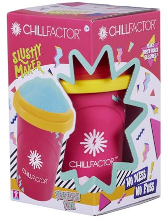 Chill Factor Colour Shock slushy maker Perfectly Pink - Reusable slushy maker cup, homemade slushies. Squeeze cup slushy maker Kitchen toys