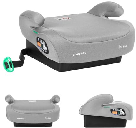 Kikkaboo Kindersitz, Sitzerhöhung i-Go i-Size (125-150 cm) Gruppe 3, Armlehne grau