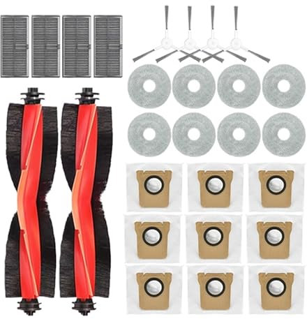 Nilnyvda Compatible con aspiradoras Robot Xiaomi Mijia H40 M30S, barredora, consumibles, Cepillo Principal, Trapo, Filtro, Cepillo Lateral, Accesorios.(Pink)