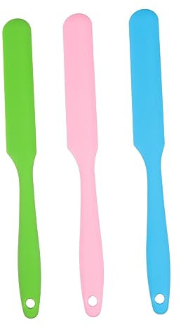 VICASKY 3Pcs Silicone Wax Spatulas Non Stick Hair Removal Applicator with Long Handle for Body Waxing for Feet Hands and More Portable Wax Sticks for Effortless Cleaning