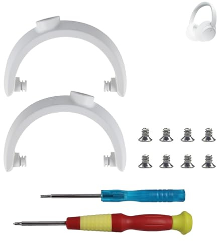 Adhiper Headband Hinge Swivel Replacement Parts Accessories Repair Kit for Sony WH-CH720N(WHCH720N) Wireless Headphone,Plastic Hanger Bracket Attachment Rotation Joint Pivot(White)