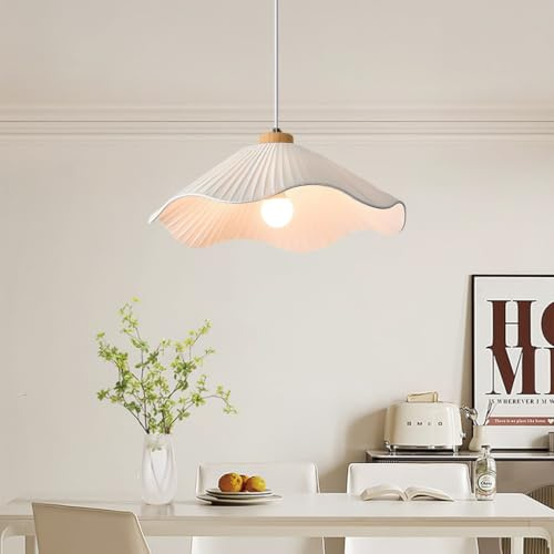 NOCHX Nordic Modern Style Pendelleuchte E27 Basis Stoff Lampenschirm Korridor Kronleuchter Schlafzimmer Bettseite Hängeleuchten Holz Japanischer Stil Eingang Balkon Innendekoration Licht(60cm)