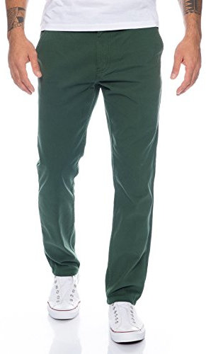 Rock Creek Herren Designer Chino Hose Regular Slim Chinohose RC-390 BlauGrün W30 L34