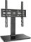 FITUEYES Support TV sur Pied pour Téléviseurs de 27 à 55 Pouces, 6 Réglages en Hauteur de Pied TV Universel avec Base en Verre Trempé jusqu'à 40 kg,Max VESA 400x400 mm