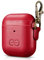 Dreem Om AirPods 1 & 2 Funda de Cuero Vegano con Clip - Compatible con Auriculares inalámbricos Bluetooth de Apple para iPhone - Rojo