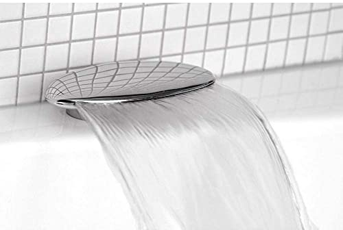 Wasserfall Wanneneinlauf 170mm breit aus massiven verchromtem Messing