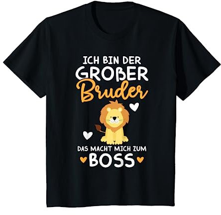 Kinder Ich Bin Großer Bruder Boss Bald Groser Bro Löwe Löwen T-Shirt