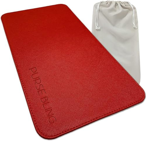 Purse Bling Neverfull MM Base Shaper, Taschenformer für LV Never Full Bags und andere LV Totes, Veganes Leder (Rot, MM)