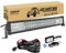 RIGIDON Dreireihige Led lichtleiste kfz mit 12v kabelbaum kit, 22 Zoll 55cm 270W offroad beleuchtung Led bar für Auto SUV ATV, UTV, LKW 4x4, Fahrzeuge, 6000K Weiß draußen scheinwerfer lampe