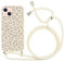 Yoedge Handykette Kompatibel mit iPhone 13 Hülle mit Band, Necklace Handyhülle Leoparden Motiv Muster Design, Weich TPU Silikon Stoßfest Bumper Kordel zum Umhängen Schutzhülle für iPhone 13 6,1
