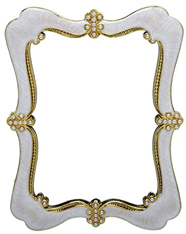 Beaupretty Tragbarer Beleuchteter Schminkspiegel Dekorative Tischspiegel Vintage Desktop Eitelkeit Spiegel MIT Stand Europ?er Rahmen Makeup Spiegel Retro KOSETIKSPIEGEL Wei?