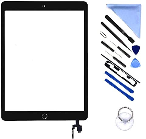 Digitizer - Schermo di ricambio per I Pad 7,9 Mini 3 terza generazione A1599 A1600 IC connettore con tasto Home, (LCD non incluso) + adesivo preinstallato + strumenti (nero)