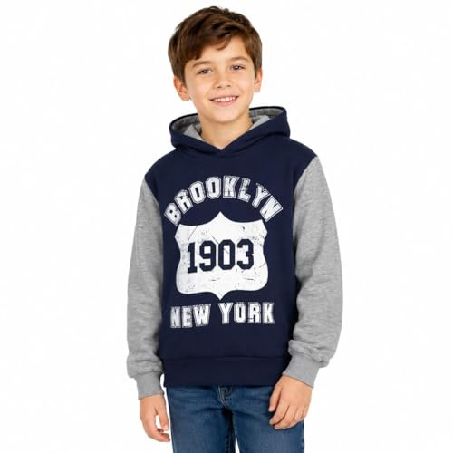 A2Z 4 Kids Girls Boys Sweatshirt Tops Casual Brooklyn New York Printed Pullover Sweatshirt Fleece Hooded Jumper Coats New Age 2-13 Years