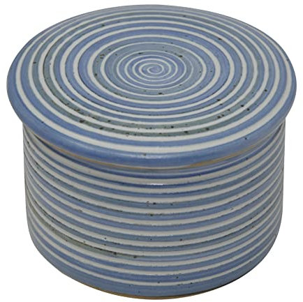 Original Französische Wassergekühlte Keramik Butterdose, Nie Mehr Harte Butter Zum Frühstück, Zylinderförmig, ca. 250 gr. Butter, SYN SPIRAL Z-G