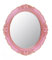 YCHMIR Miroir mural décoratif vintage ovale 37 x 33 cm (rose)