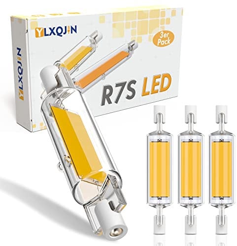 YLXQJIN 10W R7S LED 78mm Dimmbar Lampe, 3er-Pack LED R7S 78mm Birne, R7S LED Bulbs Ersetzt 80W Halogen Leuchtmittel, AC 220-240V/800LM (3pcs Naturweiß)