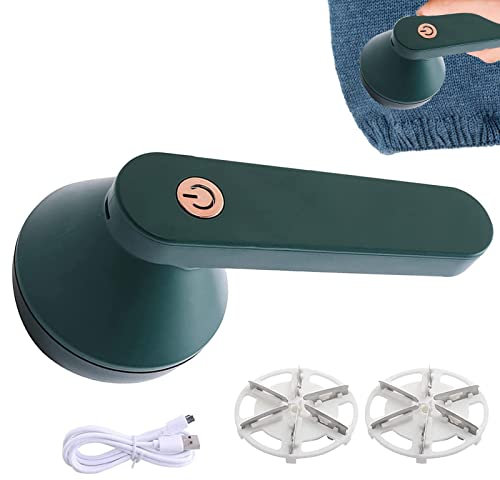 Quitapelusas Eléctrico Recargable, Pelusas con 3 Cuchillas, Quitapelusas con Cable USB, Pelusas Portátil para Varias Telas, Ropa, Muebles, Ropa Cama