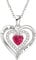 LIHELEI Kette Damen mit Forever Love Herz Geburtsstein Anhänger, S925 Silber Halskette für Frauen Schmuck, Geburtstags Geschenk für Sie, Frau Freundin Valentinstag Muttertags-Jan.Silber