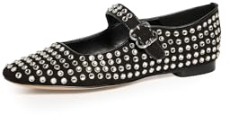 Sam Edelman Women's Michaela Mary Jane Flat, Black Suede Gem, 7.5 UK