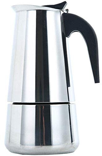 VVHUDA Kaffeekessel, 4 Tassen, 200 ml, Edelstahl, Espressomaschine mit Kupfer-Sicherheitsventil, Perkolator, Kaffeemaschine, Mokkakanne, Sahne, Milchkännchen (Farbe: Silber, Größe: 200 ml) small Gift