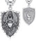 INFUSEU Collier De Lilith, Sigile De Lilith En Argent 925 Boucliers Lilith Figures Bijoux Païens Amulette Bouclier Pendentif Sorcière Protection Rune Bijoux Wiccan pour Femmes