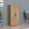 [en.casa] Armoire à 2 Portes Meuble de Rangement Polyvalent avec 3 Étagères Placard Multifonction pour Entrée Salon Chambre Bureau Cuisine 108 x 49 x 32 cm Effet Chêne