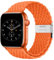 Nepfaivy Geflochtenes Armband Kompatibel mit Apple Watch Armband 40mm 41mm 38mm 42mm für Damen Herren, Nylon Stoff Sport Verstellbares Ersatzarmband für iWatch Series 10/9/8/SE/7/6/5/4/3/2/1, Orange
